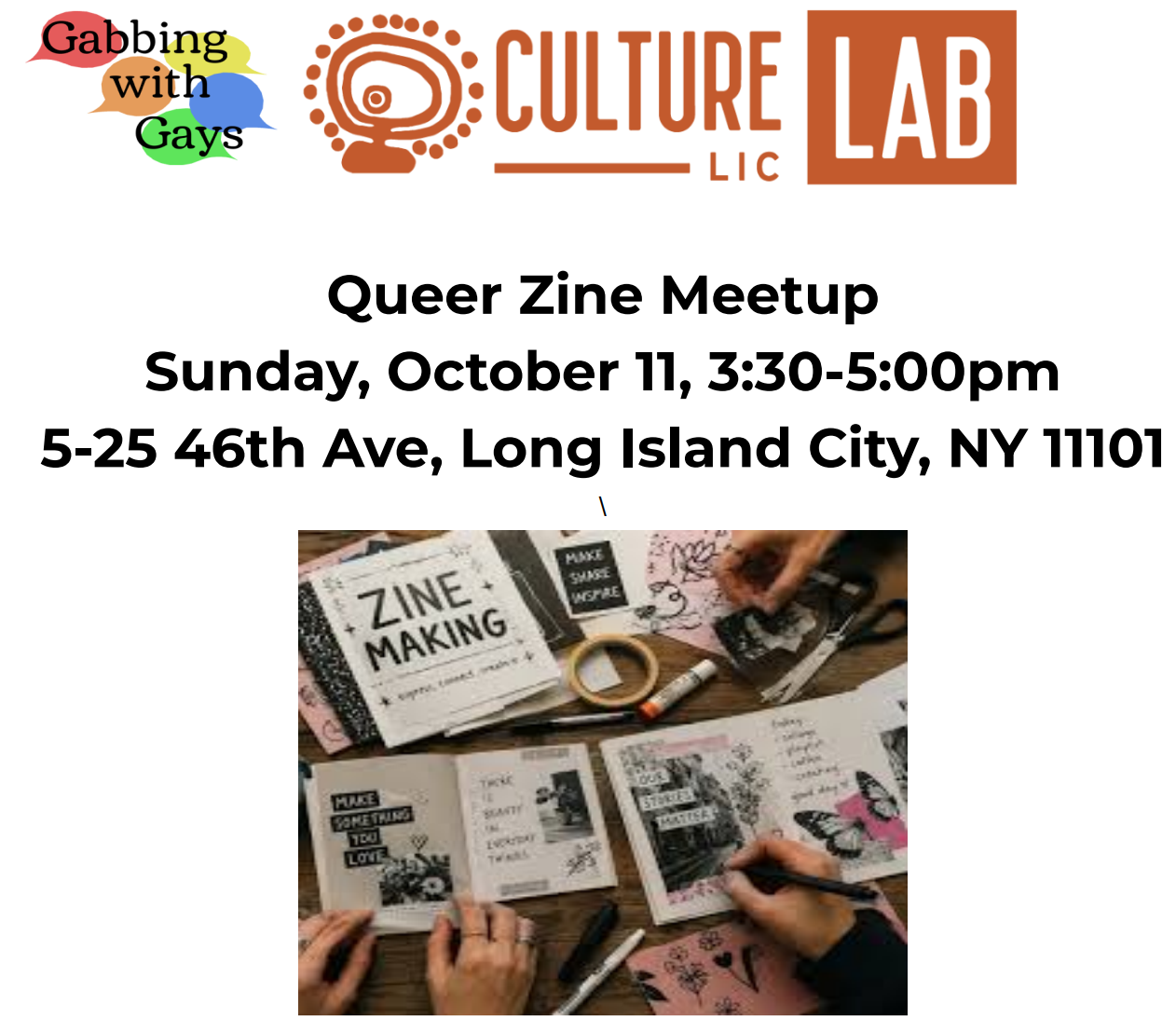 Gabbing with Gays – Queer Zines Meetup