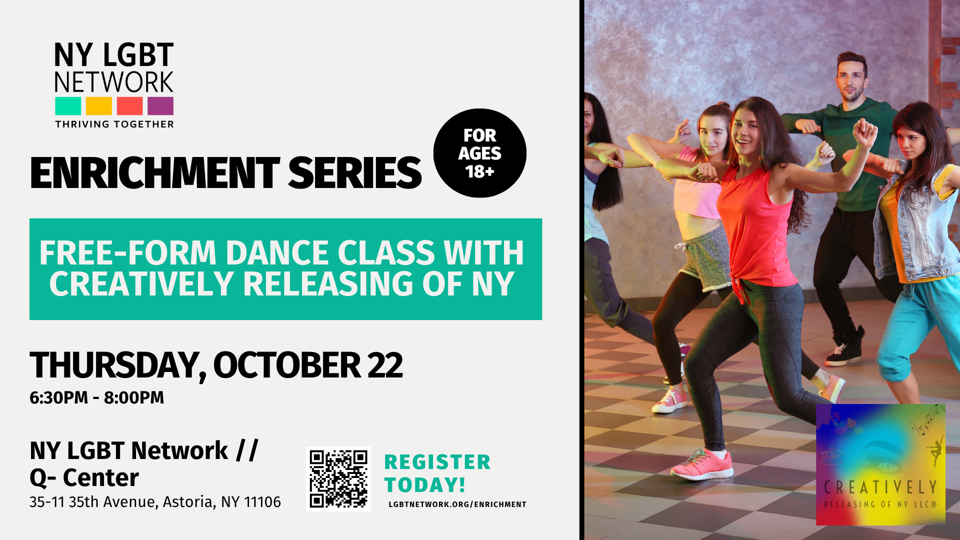 LGBT Network – Enrichment Series (18+): Free Form Dance Class
