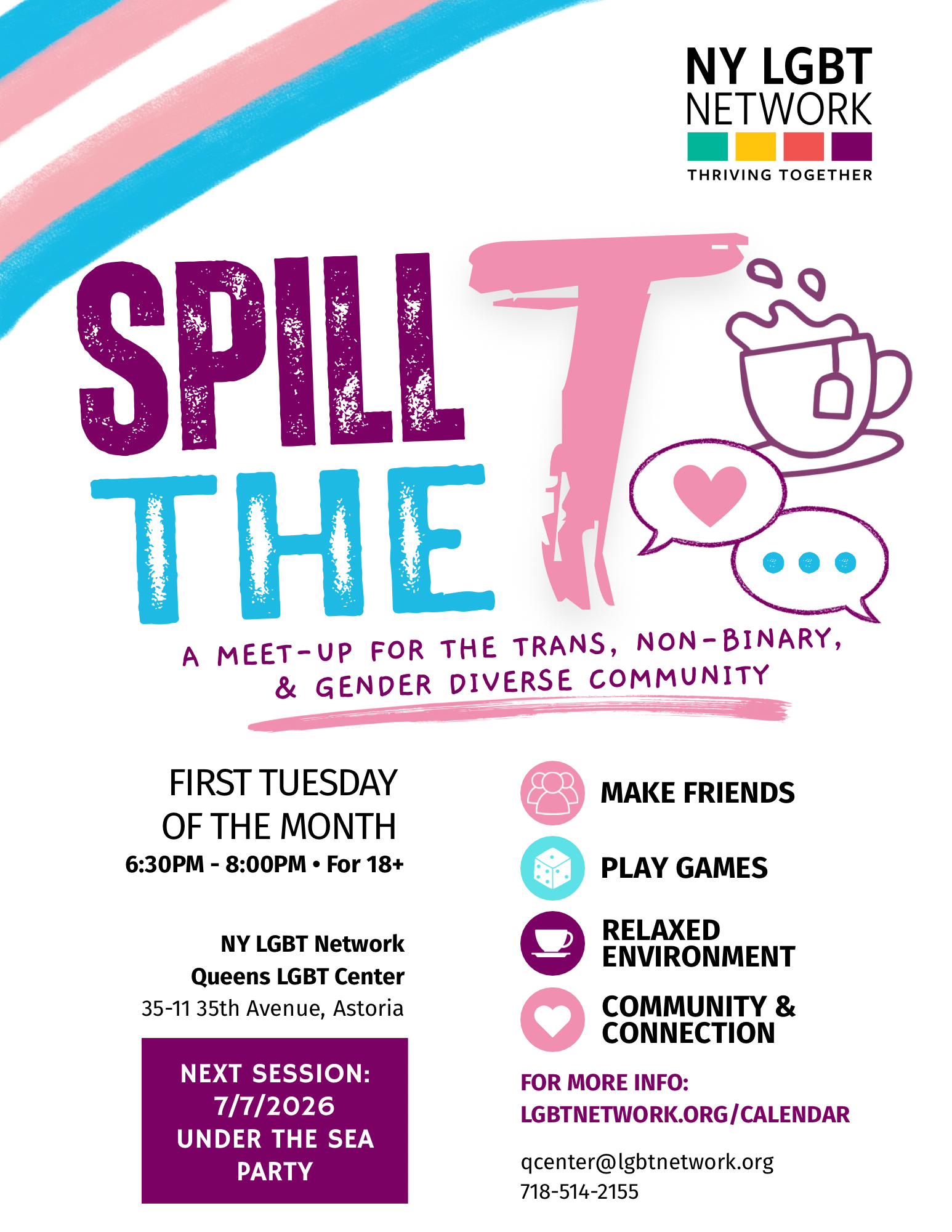 LGBT Network – Spill the T: A Trans Community Meet-Up (18+) – Scrapbooking!